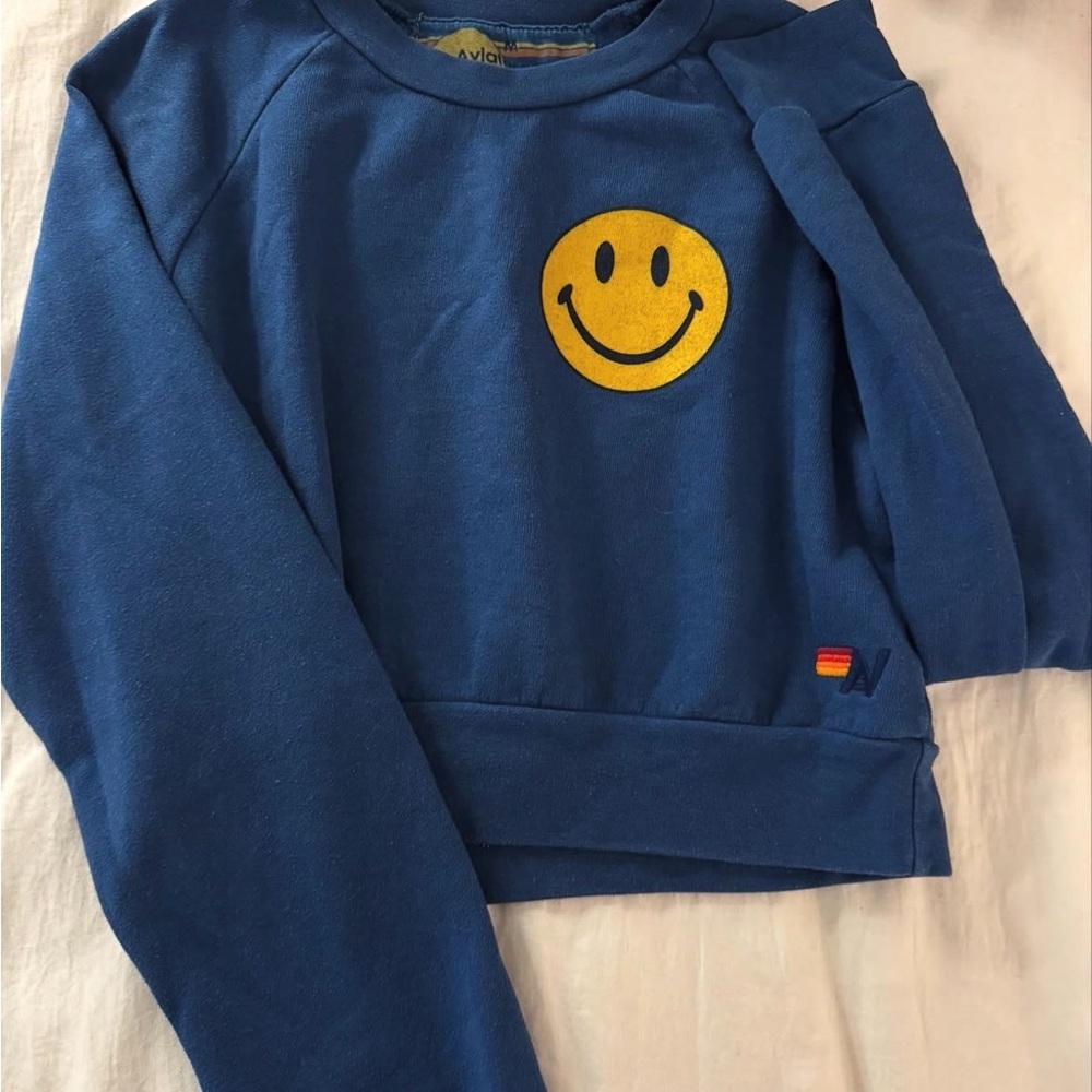 Blue Smiley Face Sweatshirt